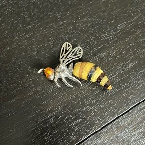 Vintage, Baltic Amber, Africanized Bee pendant
